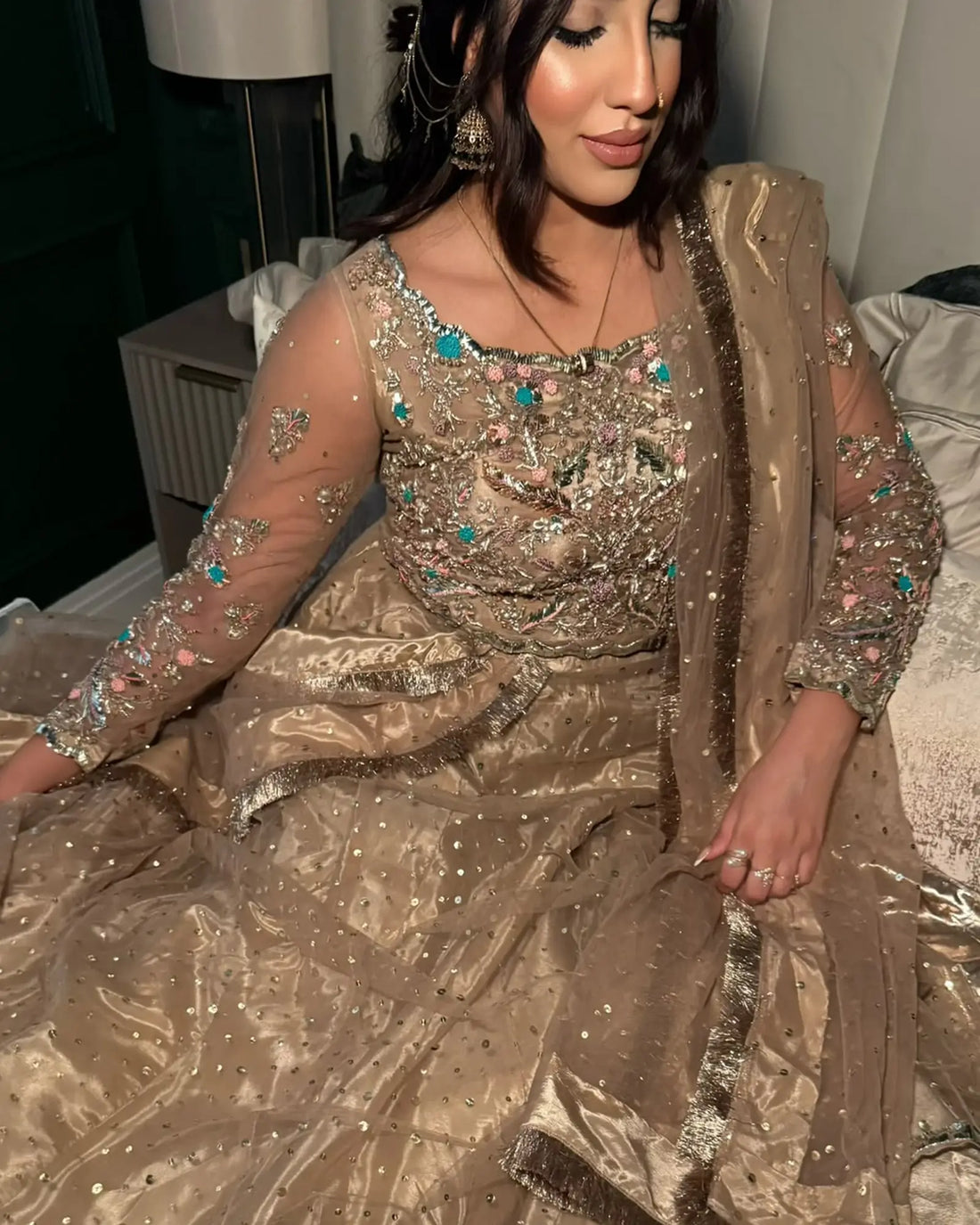 Champagne Gold Lehnga choli